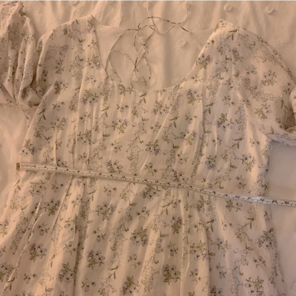 H&M x Brock Collection Lyocell Blend Floral Balloon Puff Sleeve Mini Dress XXL - Picture 12 of 15